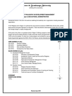 Ph.d. in Development Management (Educational Administration) Prospectus