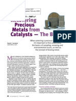 Recovering From The Basics: Precious Metals Catalysts