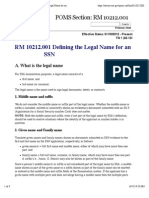 SSA - POMS: RM 10212.001 - Defining The Legal Name For An SSN - 01:18:2012 PDF