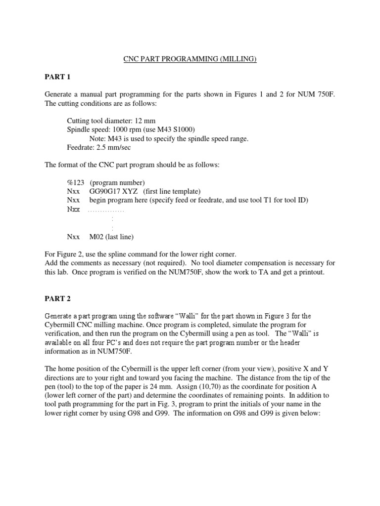 CNC Part Programming (Milling) | Download Free PDF | Numerical Control ...