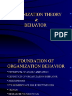 Organization Theory & Behavior