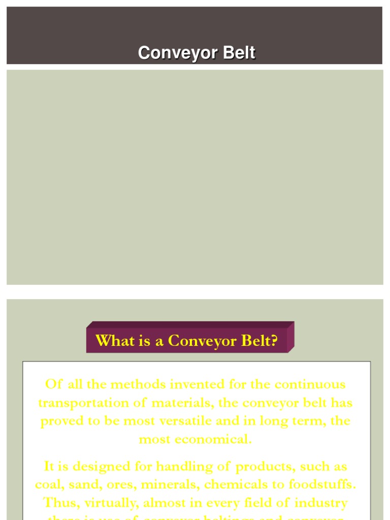 Conveyor Belt PDF PDF