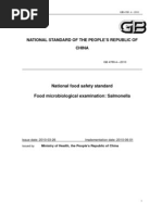 GB 4789.4 2010 National Food Safety Standard Food Microbiological Examination Salmonella PDF