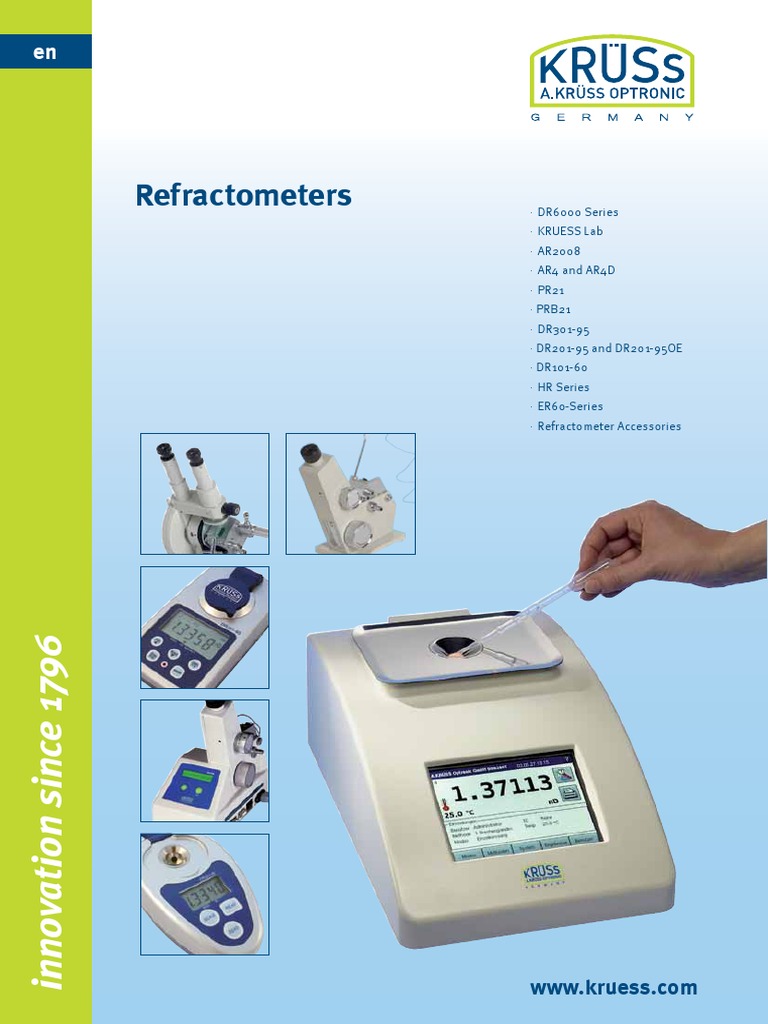 BR Refraktometer EN PDF PDF Refractive Index Beverages