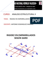 Rigidez en Emparrillados Según Gard