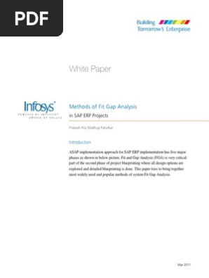 Methods Of Fit Gap Analysis In Sap Erp Projects Business Manufacturing And Engineering