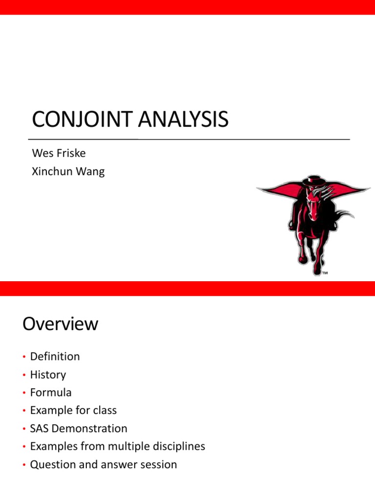 Conjoint Analysis Overview for Economists | PDF | Economics | Strategic ...