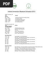 Download Ireland Immersion Weekend Schedule 2013 by The Irish Gift SN181387368 doc pdf