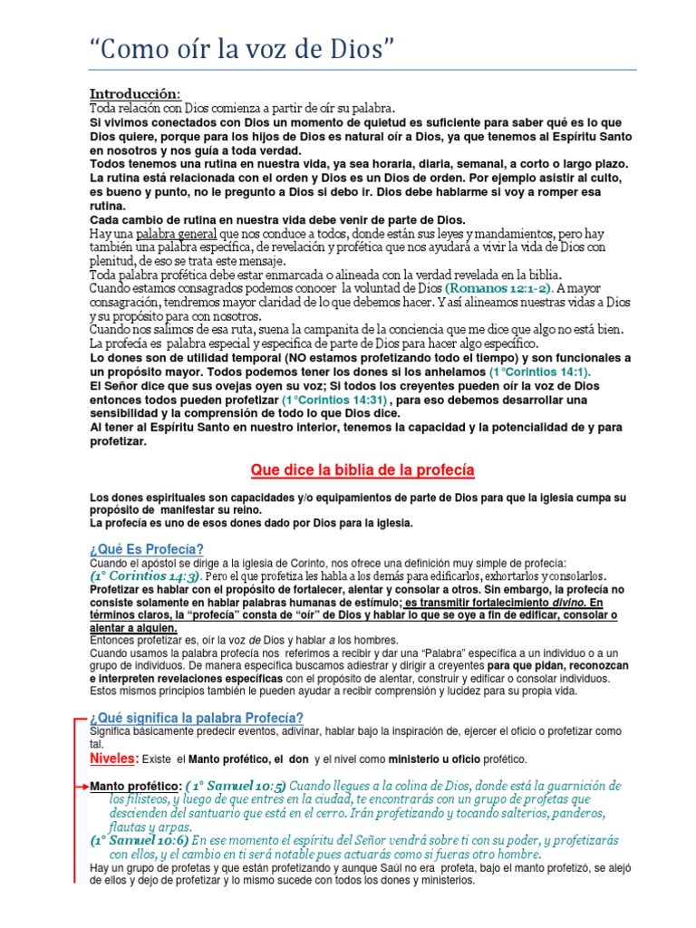 Como Oír La Voz de Dios | PDF | Profecía | Profeta