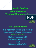 Academic English Mauricio Mora Types of Contamination