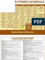 Minerals Sports Club November Fitness Schedule