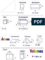 Áreas e Volumes - Formulário