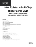 10W Epistar 45mil Chip High Power LED