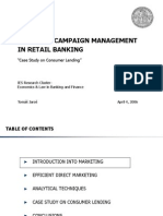 Effective Campaign Management in Retail Banking: "Case Study On Consumer Lending"