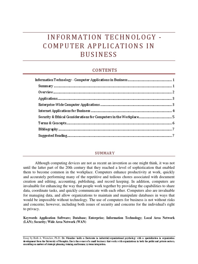 Computer Applications in Business | PDF | Debits And Credits | Computer ...
