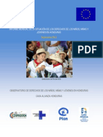 Informe Mensual - Septiembre 2013 - Casa Alianza Honduras