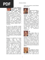 Presidentes de Bolivia