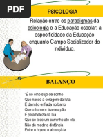 Relação entre os paradigmas da psicologia -apresentação