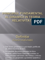 Principiul Fundamental Al Dinamicii in Teoria Relativității