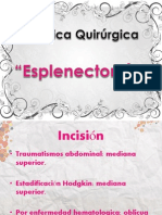 Técnica quirúrgica esplenectomía