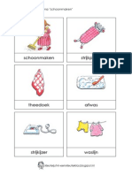 Woordkaarten Thema 'Schoonmaken' (Dagmar Stam) PDF