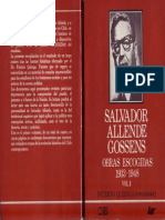 Salvador Allende Gossens Obras Escogidas 1933-1948 Vol. I