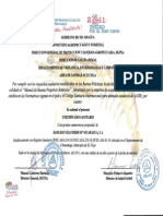 Certificado Sanitario BPA 2011