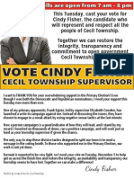 Cindy Fisher For Cecil Township Supervisor