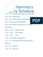 Dual Language Schedule