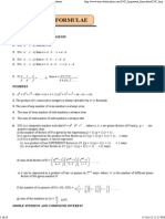 Important Formulae - For Website - For CAT2012 Students PDF