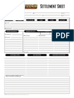 Settlement Sheet for Campaign Role and Danger Level