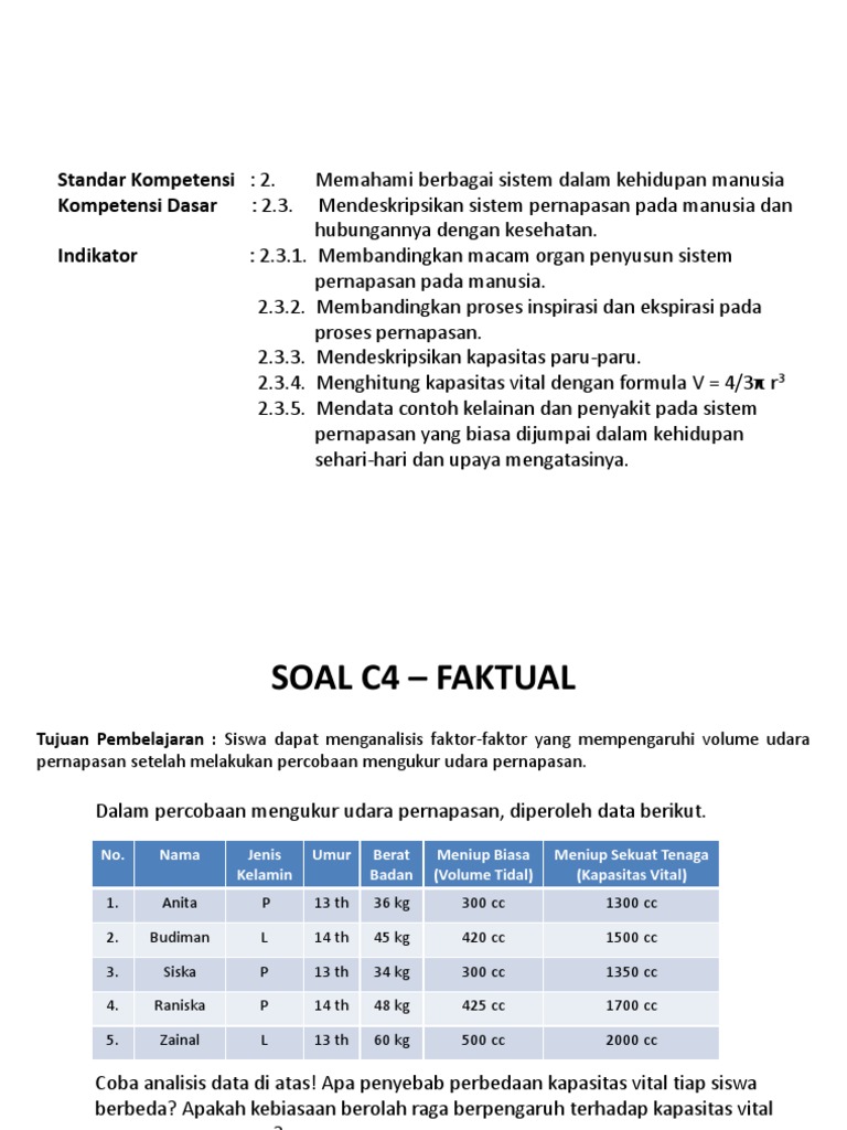 Soal C4 Taksonomi Bloom