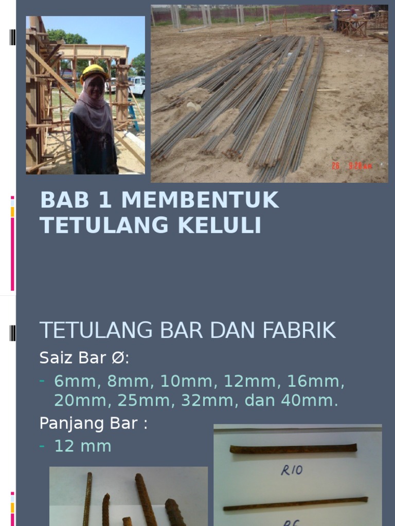 Bab 1 Membentuk Tetulang Keluli Pdf
