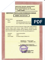 Sertifikat Penyuluhan Keamanan Pangan