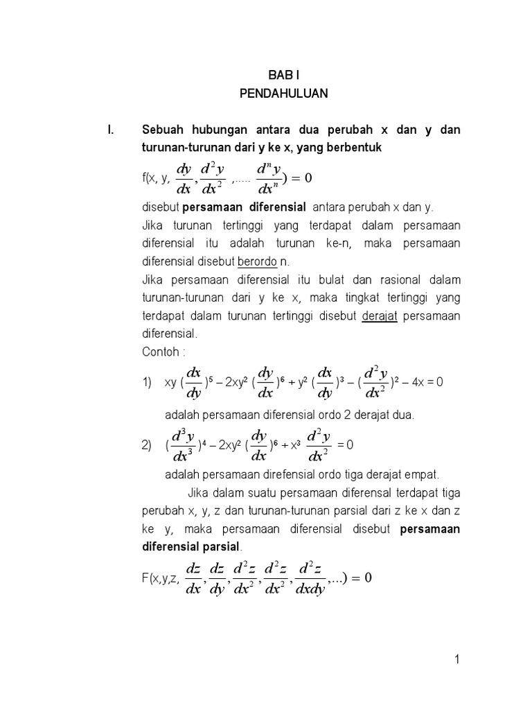 19++ Contoh Soal Persamaan Diferensial Biasa Dan