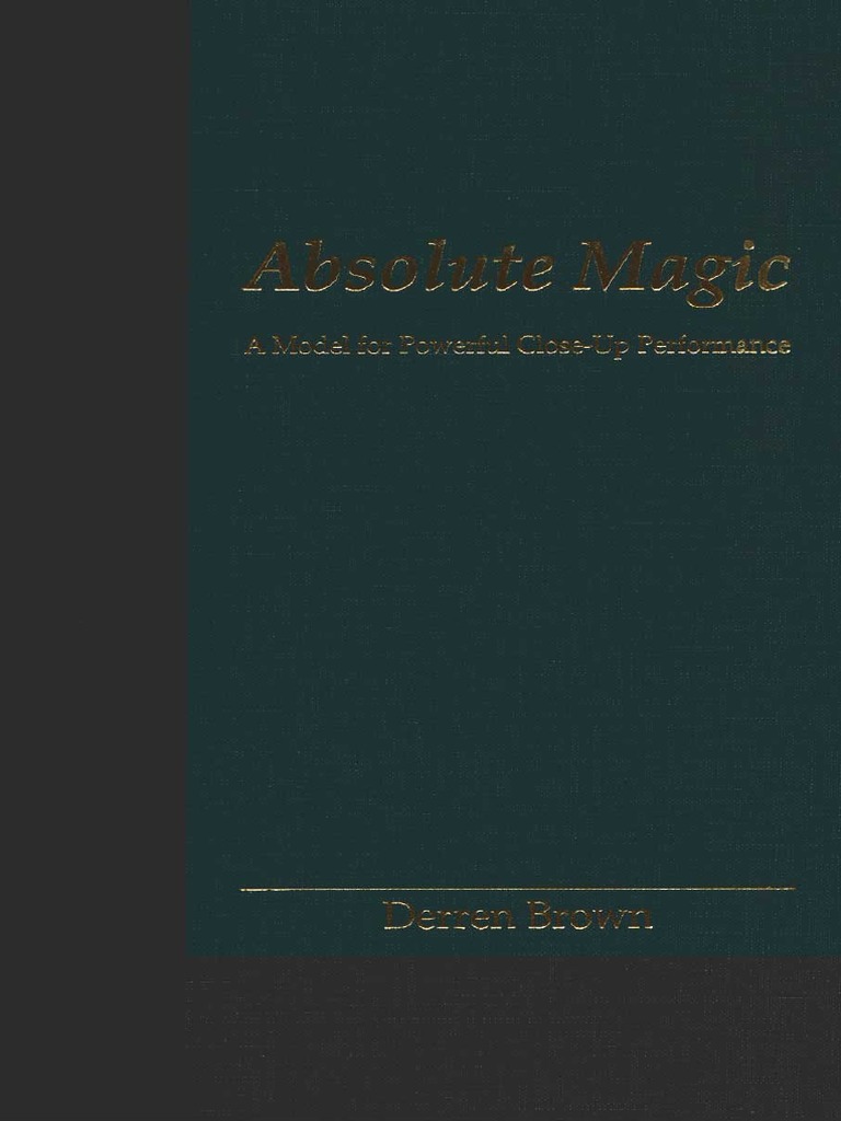 Derren Brown - Absolute Magic PDF | PDF