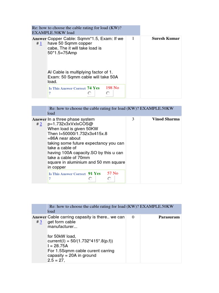 Electrical Cable Selection PDF Cable Electrical Resistivity And