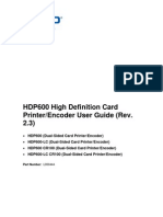 HDP600 High Definition Card Printer/Encoder User Guide (Rev. 2.3)