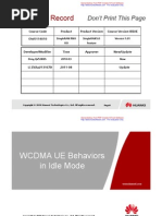 WCDMA UE Behaviors in Idle Mode PDF