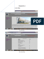 Practical No - 4: AIM: - Create A Website For Your College