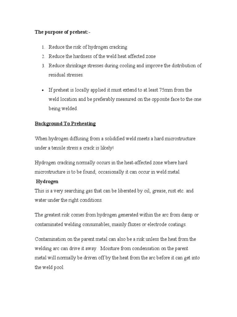 Importance of Preheating in Welding | PDF | Steel | Welding