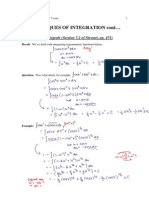 Techniques of Integration Cont : Trigonometric Integrals (Section 7.2 of Stewart, Pg. 471)