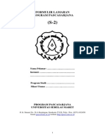 Formulir Lamaran S-2 PDF