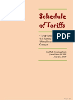 Schedule of Tariffs: Tariff Details LT Service Charges Miscellaneous Charges