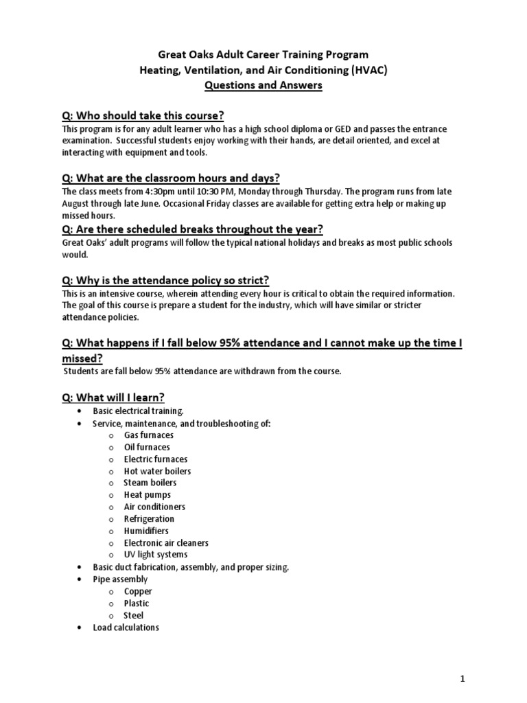 HVAC FAQ.docx Hvac Apprenticeship