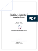 Manual For The Development of System Safety Program Plans For Commuter Railroads