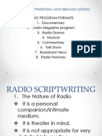 Journ Training-RADIO SCRIPTWRITING AND BROADCASTING