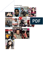 12 Music Magazine Front Covers Contents Pages and Double Spreads