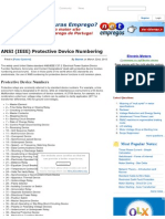 ANSI (IEEE) Protective Device Numbering