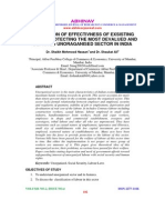 Evaluation of Effectivness of Exsisting Laws in Protecting The Most Devalued and Deprived Unoraganised Sector in India